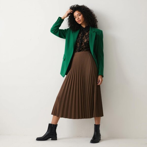 Women's Black Low Heel Square Toe Chunky Short Boot Fall Boots with Side Zipper - Picture 2 of 7